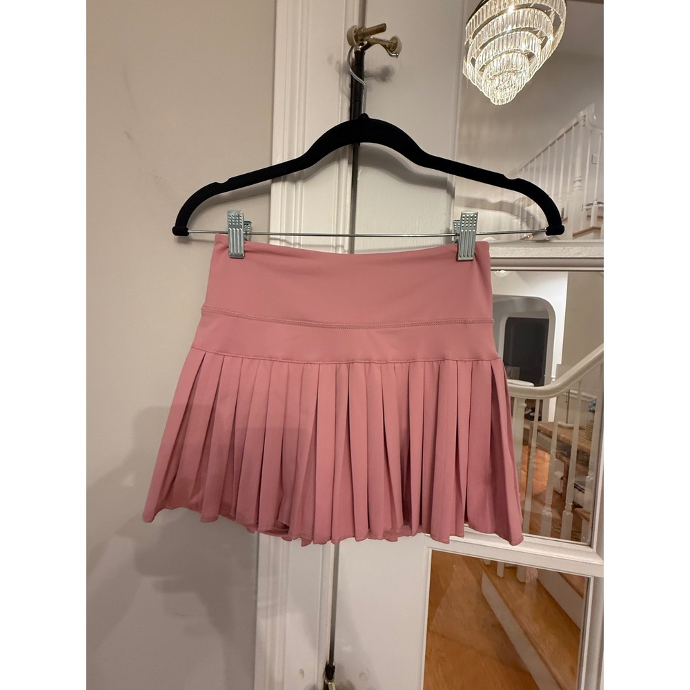 Goldhinge Pleated Tennis Skirt Pink High Waisted Athletic Skort